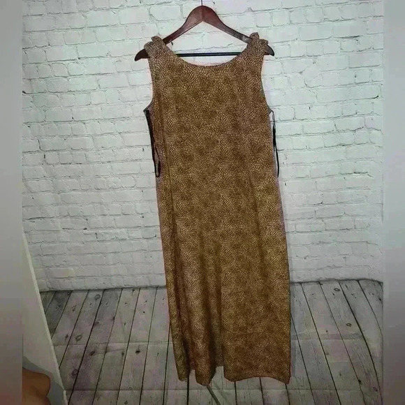 Virgo Women’s Brown Cheetah Print long dress size 14 - Picture 5 of 11